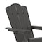 Flash Furniture Gray Adirondack Patio Chairs with Cupholder, 2PK 2-LE-HMP-1044-10-GY-GG - alternate 4